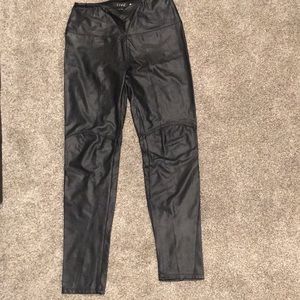 Faux leather leggings